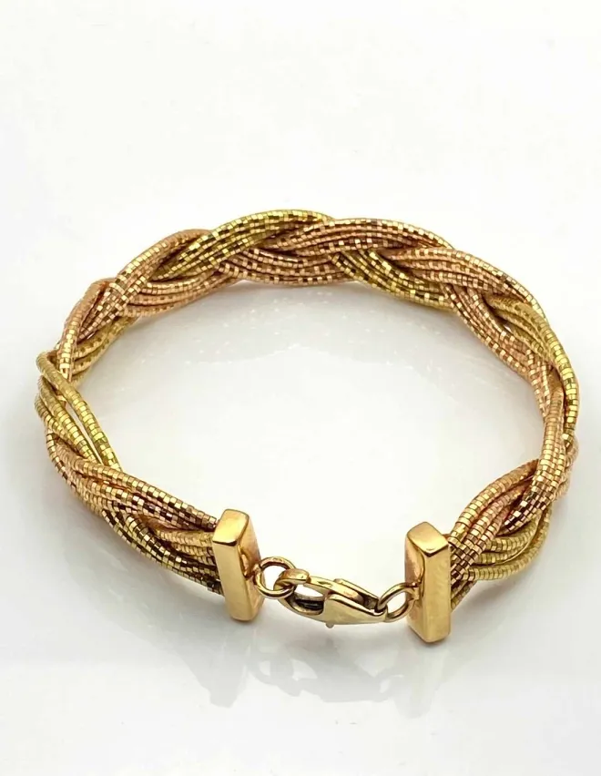 Bracelet Tressé Bicolore