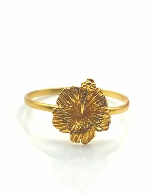 Bague Hibiscus Or
