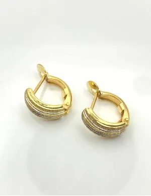 Boucles d'Oreilles Or Jaune & Or Blanc 2