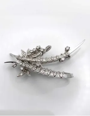 Broche Or Blanc & Diamants