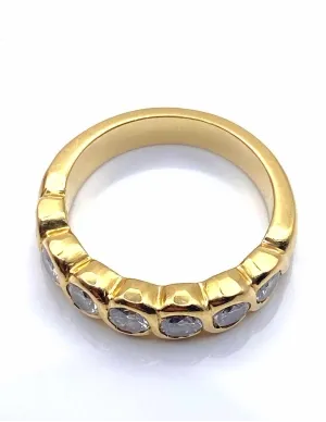 Bague Demi-Alliance Or jaune & Diamants 2