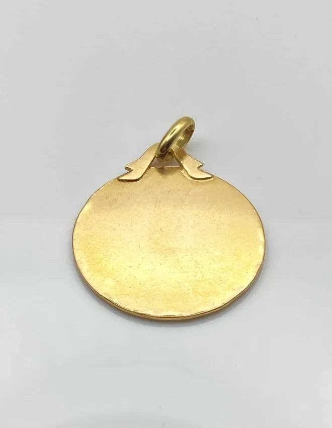 Médaille Or Jaune Vierge Signée Contaud