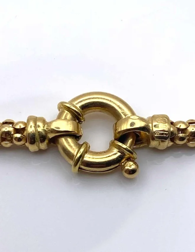 Collier Or Jaune Maille Popcorn