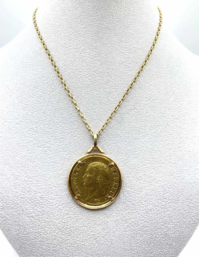 Pendentif Pièce Or Napoléon 40 Francs