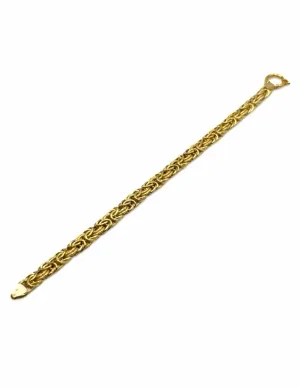 Bracelet Ruban Maille Royale Or Jaune 18 ct