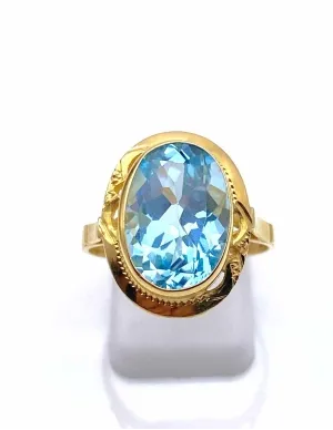 Bague Or Jaune & Topaze