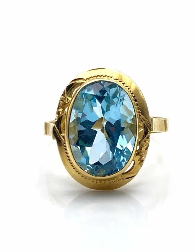 Bague Or Jaune & Topaze