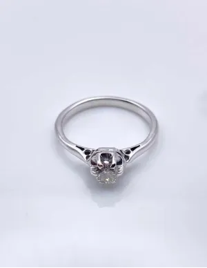 Bague Or Blanc Solitaire Diamant 2