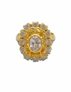 Bague Or Jaune & Oxydes de Zirconium 2