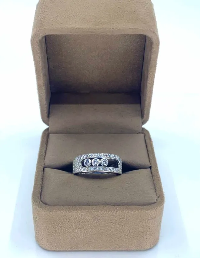 Bage Messika Move Or Blanc Pavée Diamants