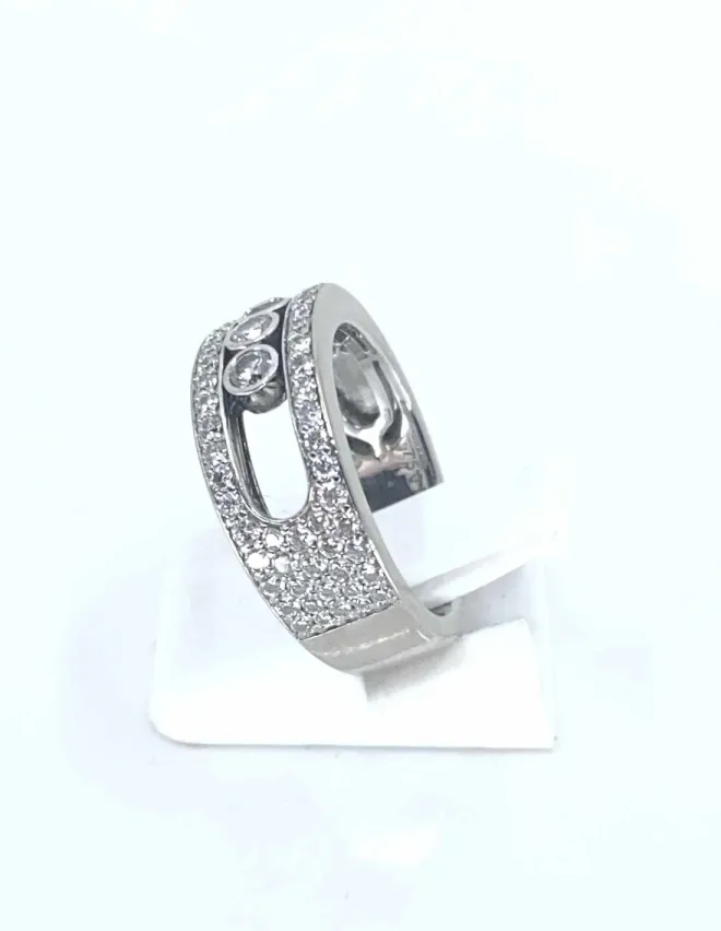 Bage Messika Move Or Blanc Pavée Diamants