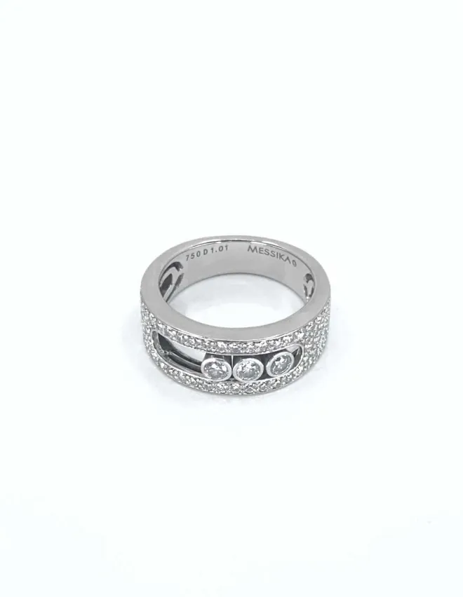 Bage Messika Move Or Blanc Pavée Diamants