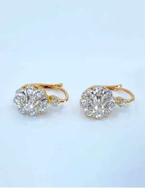 Boucles d'Oreilles Dormeuses Or & Diamants