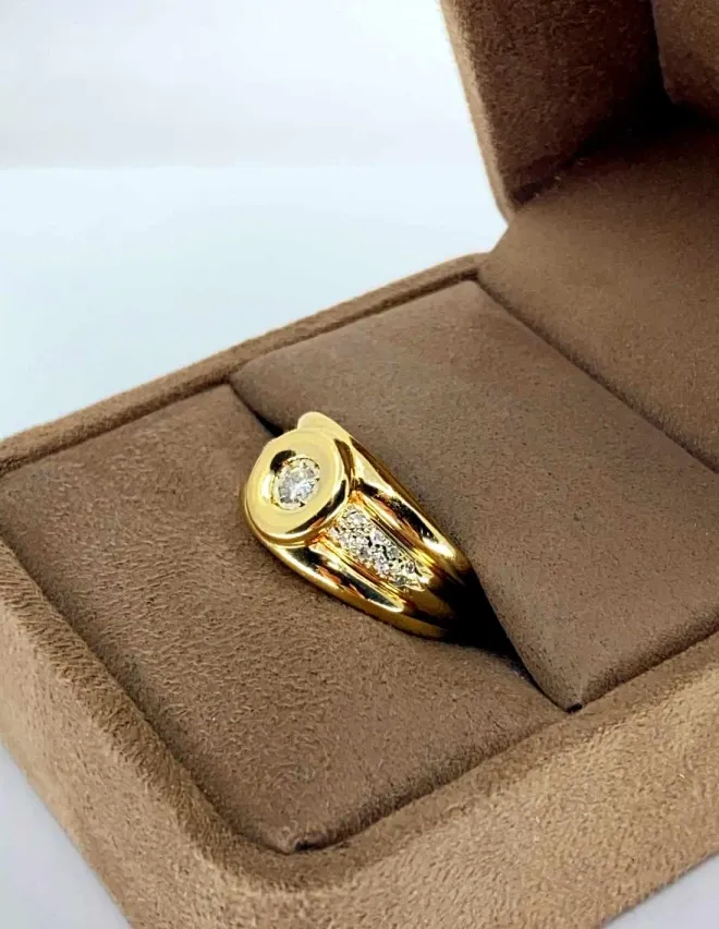 Bague Or Jaune & Diamants