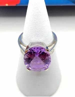 MAUBOUSSIN - Bague Or blanc Améthyste et Diamants