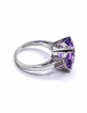 MAUBOUSSIN - Bague Or blanc Améthyste et Diamants 2