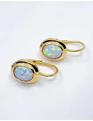 Boucles d'Oreilles Or Jaune & Opales