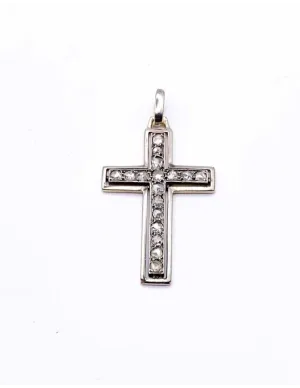 Pendentif Crucifix Vintage Or & Diamants