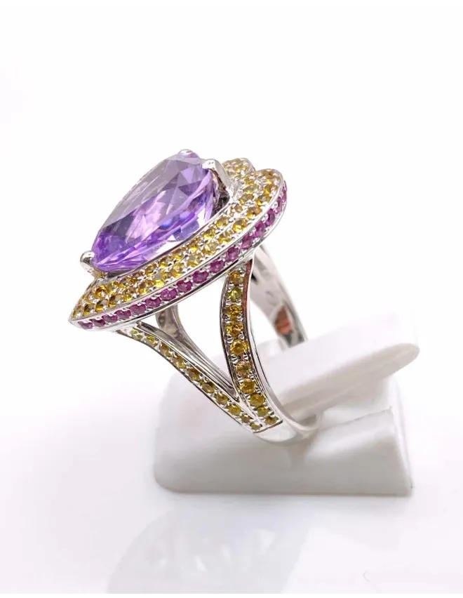 Bague Mauboussin "Subtile Raison" Amethyste & Saphirs