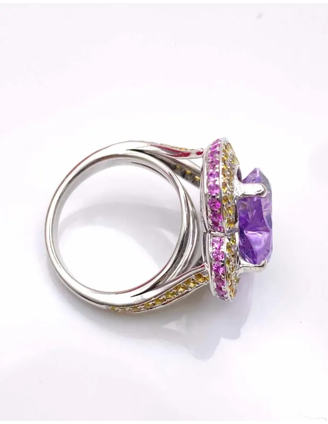 Bague Mauboussin "Subtile Raison" Amethyste & Saphirs