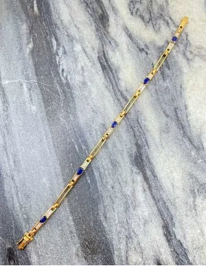 Bracelet Or Saphirs et Diamants