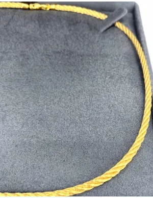 Collier Corde Or Jaune 2