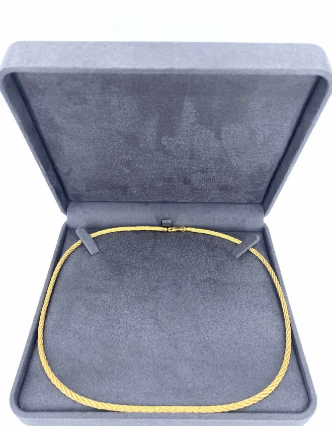 Collier Corde Or Jaune