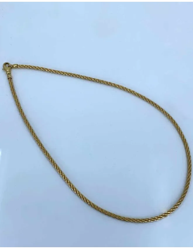 Collier Corde Or Jaune