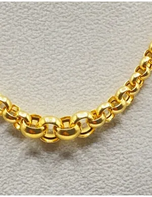 Chaine Mailles Jaseron Progressives Or Jaune 2