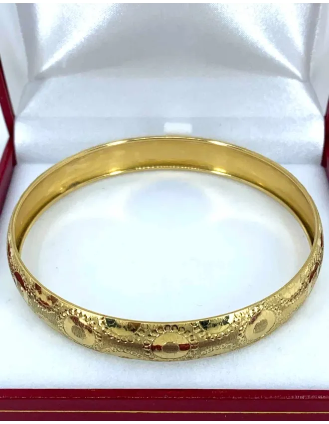 Bracelet Or Jaune Ciselé