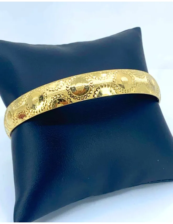 Bracelet Or Jaune Ciselé