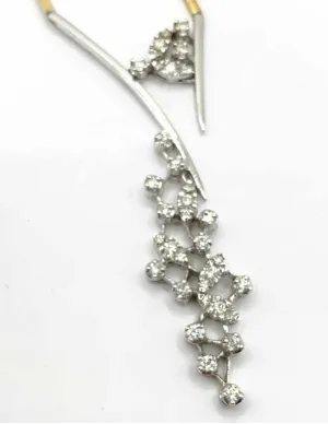 Collier Cravate Or Jaune Or blanc et Diamants 2