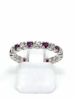 Alliance Tour Complet Or Blanc, Rubis & Diamants 2