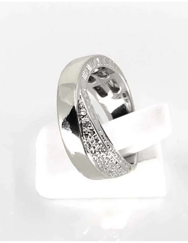 Bague Ballmain Croisée Or Blanc & Diamants
