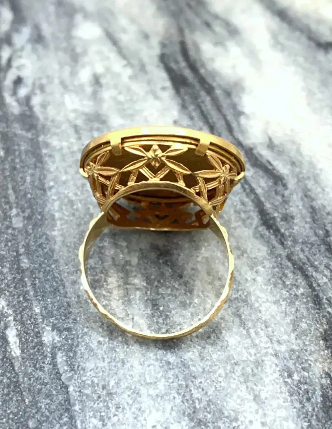 Bague Vintage Or Jaune Pièce 20 francs