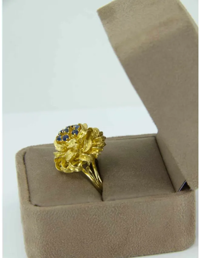 Bague Chou Or jaune & Saphirs