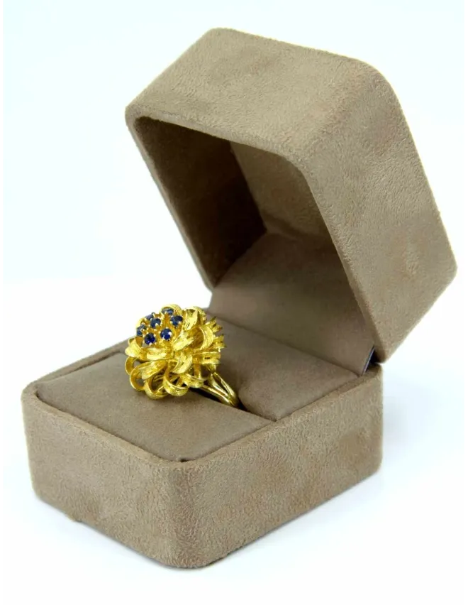 Bague Chou Or jaune & Saphirs