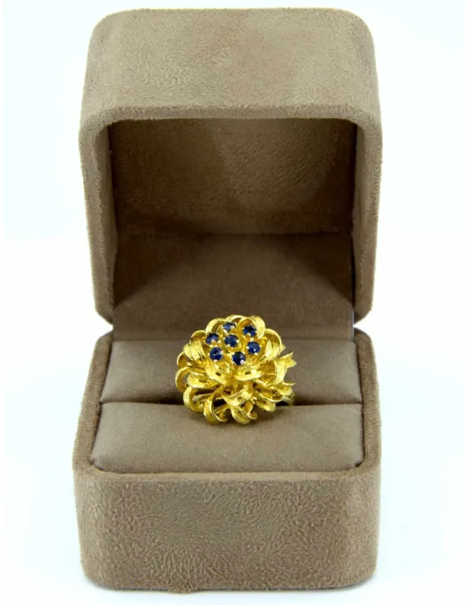 Bague Chou Or jaune & Saphirs