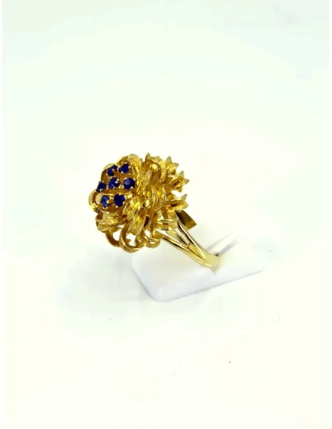 Bague Chou Or jaune & Saphirs