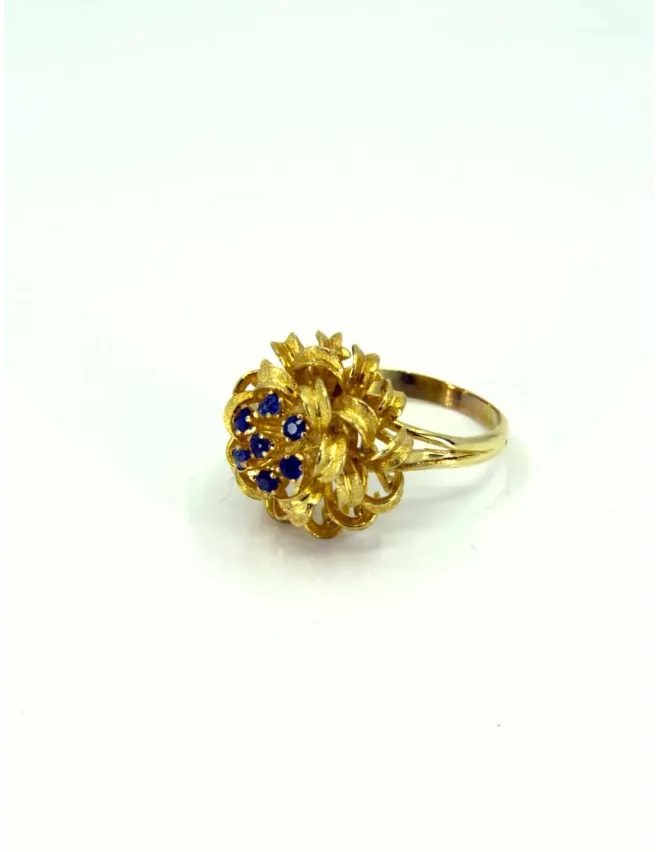 Bague Chou Or jaune & Saphirs