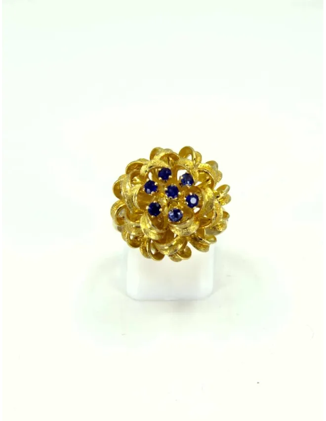 Bague Chou Or jaune & Saphirs