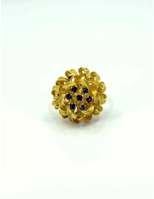 Bague Chou Or jaune & Saphirs