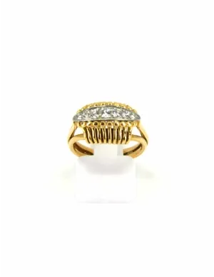 Bague Fil Or Jaune & Jarretiere Diamants
