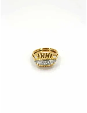 Bague Fil Or Jaune & Jarretiere Diamants 2