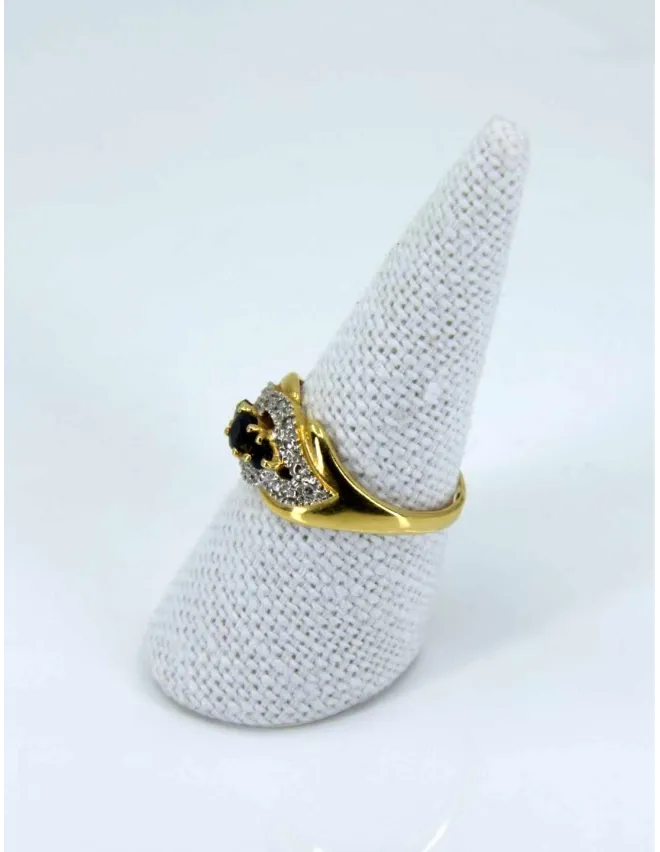 Bague 2 Ors, saphirs & Diamants