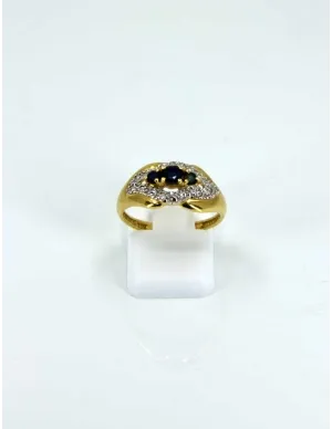 Bague 2 Ors, saphirs & Diamants 2