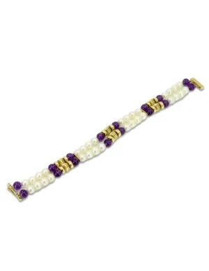 Bracelet Or, Amethystes & Perles de Culture 2