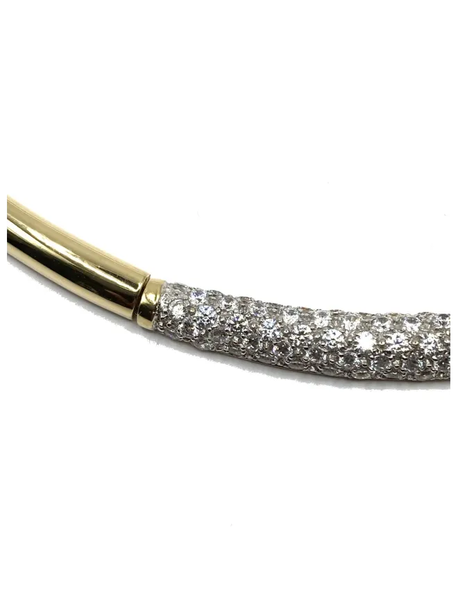 Collier jonc articulé or jaune