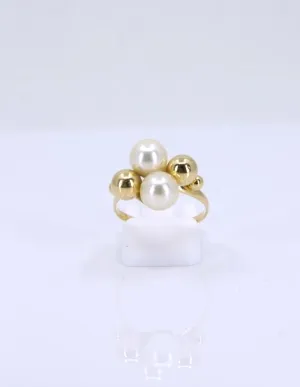 Bague Perles d'Or & Perles de Culture 2