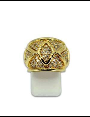 Bague Or Jaune Pavée Diamants 2